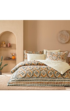 Linens Sc Fresnel Nevresim Takımı Çift Kişilik Turuncu Turuncu
