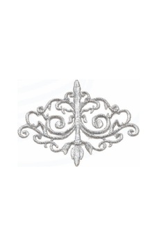 Ütü İle Yapışan Gümüş İşlemeli Motif Patch En :11.5 Cm Boy:8 Cm 1 Adet - 691738664 Diğer