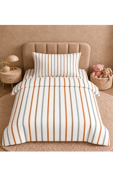 More Home Müslin Bebek Nevresim Takımı %100 Pamuk Çizgi Desenli Mavi Kırmızı Çok Renkli More Home Müslin Bebek Nevresim Takımı %100 Pamuk Çizgi Desenli Mavi Kırmızı Çok Renkli