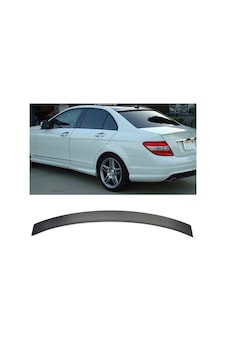 Mercedes W204 C180 Cam Üstü Spoiler Fiber
