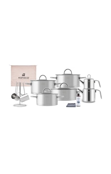 Karaca Powersteel 316+ Platinum İndüksiyon Tabanlı15 Parça Tencere Seti Gümüş Karaca Powersteel 316+ Platinum İndüksiyon Tabanlı15 Parça Tencere Seti Gümüş