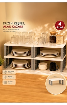 Porsima Org-01 4lü Raf Düzenleyici - Dolap Içi Düzenleyici Raf - Tabak Bardak Rafı - Raf Yükseltici Diğer Porsima Org-01 4lü Raf Düzenleyici - Dolap Içi Düzenleyici Raf - Tabak Bardak Rafı - Raf Yükseltici Diğer