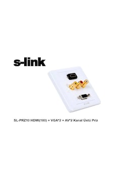 S-link Sl-Prz10 Hdmı180 + Vga-2 + Av-2 Kanal Üst Priz S-link Sl-Prz10 Hdmı180 + Vga-2 + Av-2 Kanal Üst Priz