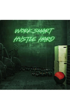 Work Smart Hustle Hard Yazılı Neon Tabela Yeşil Work Smart Hustle Hard Yazılı Neon Tabela Yeşil
