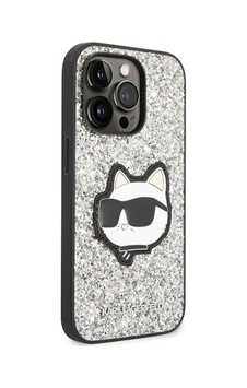 Apple Uyumlu iPhone 14 Pro Kılıf Karl Lagerfeld Parlak Taşlı Choupette Dizayn Kapak