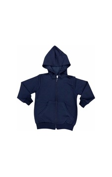 Nacar Store Unisex Çocuk Lacivert 2 Iplik Likralı Kapüşonlu Hırka
