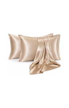 Saten Yastık Kılıfı 2 Adet Gold İpek Altın - 881977603 Altın Saten Yastık Kılıfı 2 Adet Gold İpek Altın - 881977603 Altın