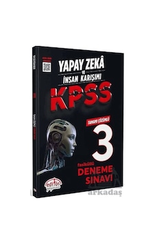 Yapay Zeka Ve İnsan Karışımı Kpss Tamamı Çözümlü 3 Fasikül Deneme