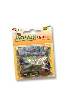 Folia Transparan Mozaik 5X5 Mm. 700 Adet 20 Renk Karışık