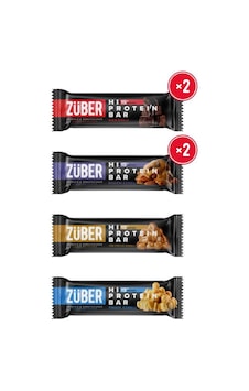 Züber Hi Protein Deneme Pakaeti Kakaolu + Badem Ezmeli + Yer Fıstığı Ezmeli + Fındık Ezmeli 6 x 45 G Züber Hi Protein Deneme Pakaeti Kakaolu + Badem Ezmeli + Yer Fıstığı Ezmeli + Fındık Ezmeli 6 x 45 G
