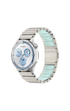 Huawei Watch Gt2 46mm Uyumlu Kordon Metal Kasa Silikon İç Kısım Tasarım Gümüş-mavi Huawei Watch Gt2 46mm Uyumlu Kordon Metal Kasa Silikon İç Kısım Tasarım Gümüş-mavi