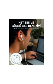 Kablolu Type C Kulak İçi Kulaklık Kristal Netliğinde Ses Kalitesi Yeni Nesil - Hs08378523-5744 Renkli Diğer