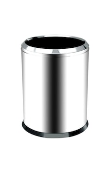 304k Krom Çemberli Çöp Kovası 8 L 21,5x30 Cm Gri