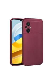 Xiaomi Poco M5 Kılıf Zore Premier Silikon Kapak Mürdüm Xiaomi Poco M5 Kılıf Zore Premier Silikon Kapak Mürdüm