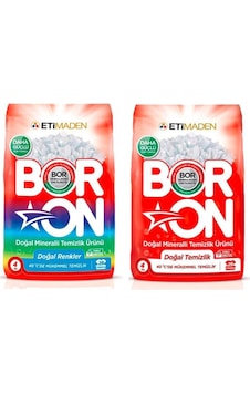 Boron Renkliler + Beyazlar için Toz Çamaşır Deterjanı 2 x 4 KG Boron Renkliler + Beyazlar için Toz Çamaşır Deterjanı 2 x 4 KG