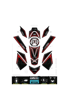 Bajaj Pulsar Ns200 Kırmızı Tank Pad Seti Xjn22r Bajaj Pulsar Ns200 Kırmızı Tank Pad Seti Xjn22r