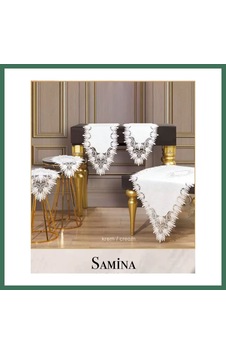 En-cag Samina Model Krem Çeyizlik 5 Parça Keten Dantelli Masa Örtüsü Runner Seti Salon Takımı Bss En-cag Samina Model Krem Çeyizlik 5 Parça Keten Dantelli Masa Örtüsü Runner Seti Salon Takımı Bss