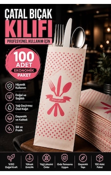 Lwc Çatal Kaşık Bıçak Kılıfı 100 Adet Hijyenik Tek Kullanımlık Servis Kılıfı Gıda Temasına Uygun Restoran Kafe Catering Lwc Çatal Kaşık Bıçak Kılıfı 100 Adet Hijyenik Tek Kullanımlık Servis Kılıfı Gıda Temasına Uygun Restoran Kafe Catering