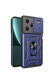 Xiaomi Redmi Note 13 Pro Plus 5g Kılıf Magnetik Standlı Kamera Korumalı Zore Sürgülü Vega Kapak Mavi Xiaomi Redmi Note 13 Pro Plus 5g Kılıf Magnetik Standlı Kamera Korumalı Zore Sürgülü Vega Kapak Mavi