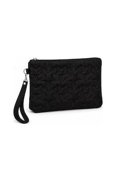 Adelina Bags Süet Yıldız Nakış İşlemeli Portföy El Çantası Bilek Askılı Astarlı Süet Clutch Çanta Siyah Adelina Bags Süet Yıldız Nakış İşlemeli Portföy El Çantası Bilek Askılı Astarlı Süet Clutch Çanta Siyah