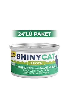 Gimcat Shinycat Broth Sos İçinde Aloe Veralı ve Ton Balıklı Kedi Konservesi 24 x 70 G Gimcat Shinycat Broth Sos İçinde Aloe Veralı ve Ton Balıklı Kedi Konservesi 24 x 70 G
