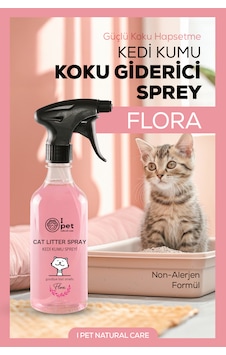 Kedi Kumu Kokusu Spreyi, Flora 500 Ml Koku Hapseden Doğal Ferahlık Spreyi