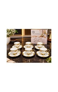 Bone China Gold Kahve Fincan Takımı 6 Kişilik Altın - 934054437 Altın Bone China Gold Kahve Fincan Takımı 6 Kişilik Altın - 934054437 Altın