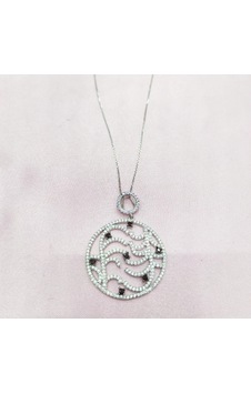 Oriental Kuyumculuk Jewellery Yuvarlak Taşlı Gümüş Kolye Beyaz Oriental Kuyumculuk Jewellery Yuvarlak Taşlı Gümüş Kolye Beyaz