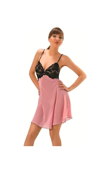 Sistina Bayan Pembe Dantelli Tül Gecelik 647 Pembe Sistina Bayan Pembe Dantelli Tül Gecelik 647 Pembe