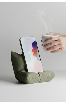 Yastık Figürlü Özel Tasarım Telefon Standı Yeşil Yastık Figürlü Özel Tasarım Telefon Standı Yeşil