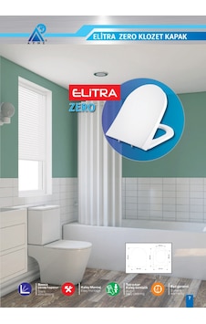 Elitra Zero Klozet Kapağı Amortisörlü Yavaş Kapanan Kapak