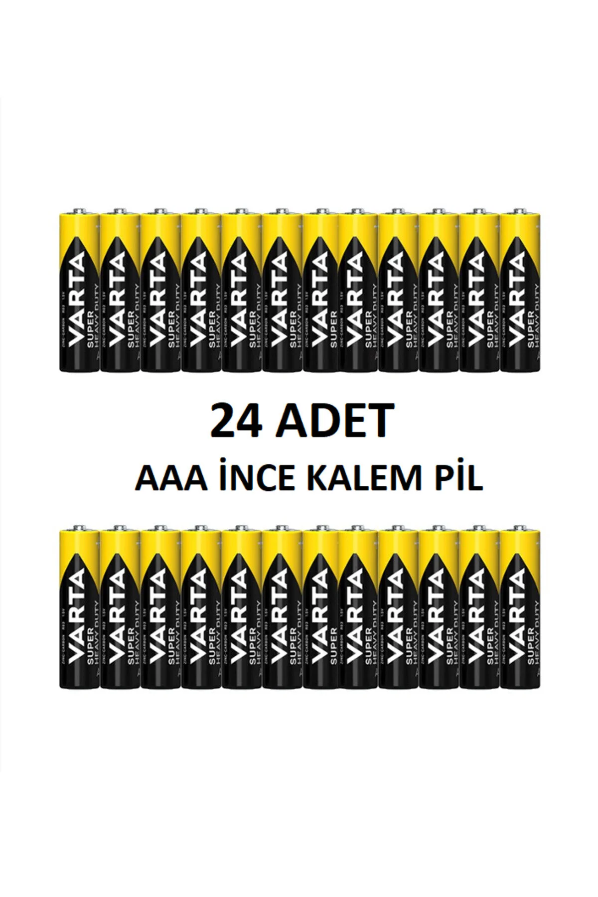 Aaa İnce Kalem Pil 24'lü Süper Güçlü Uzun Ömürlü Çinko Karbon Ekonomik Paket Aaa İnce Kalem Pil 24'lü Süper Güçlü Uzun Ömürlü Çinko Karbon Ekonomik Paket
