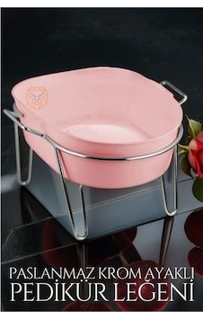 Transformacion Krom Ayaklı Pedikür Leğeni Pembe Transformacion Krom Ayaklı Pedikür Leğeni Pembe