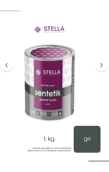Stella Son Kat Yağlı Boya Sentetik 1 Kg Gri 0.75 L