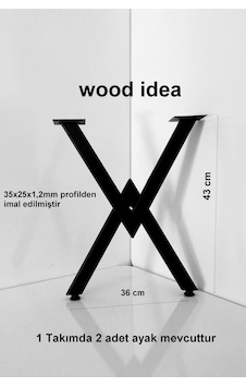 Wood İdea Metal Sehpa Ayakları Bench Ayağı Retro Model Ayak Dekor