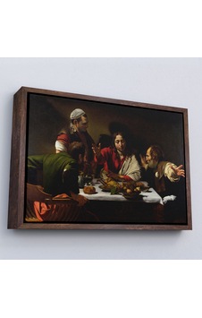 Ahşap Çerçeveli Caravaggio - Emmaus'ta Akşam Yemeği Tablo - Supper At Emmaus-7137 Ahşap Çerçeveli Caravaggio - Emmaus'ta Akşam Yemeği Tablo - Supper At Emmaus-7137