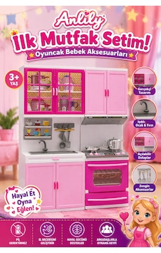 İlk Mutfak Setim 3+ Yaş Zengin Aksesuarlı Ve Açılabilir Dolaplı Eğitici Oyuncak Evcilik Seti İlk Mutfak Setim 3+ Yaş Zengin Aksesuarlı Ve Açılabilir Dolaplı Eğitici Oyuncak Evcilik Seti