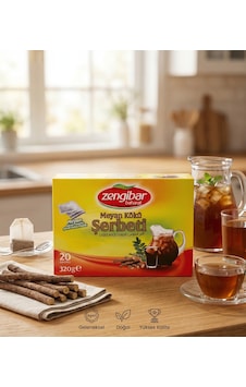 Zengibar Meyan Kökü Şerbeti 20 Adet 320 Gr Süzen Poşetli Zengibar Meyan Kökü Şerbeti 20 Adet 320 Gr Süzen Poşetli