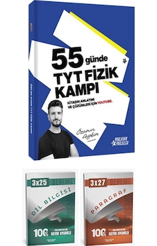 Parlayan Proje + Anla Kazan 2026 Tyt 55 Günde Fizik Kamp Ve Paragraf Dil Bilgisi Deneme 3 Lü Set