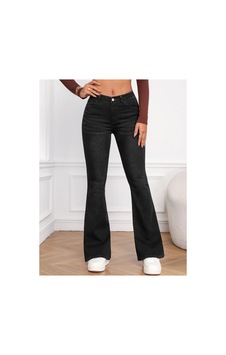 Butik İstanbul Kadın Yüksek Bel Cepli İspanyol Paçalı Kot Jeans Pantolon Siyah Butik İstanbul Kadın Yüksek Bel Cepli İspanyol Paçalı Kot Jeans Pantolon Siyah