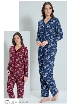 Pijadore 1869 Uzun Kol Kadın Pijama Takımı Lacivert Pijadore 1869 Uzun Kol Kadın Pijama Takımı Lacivert