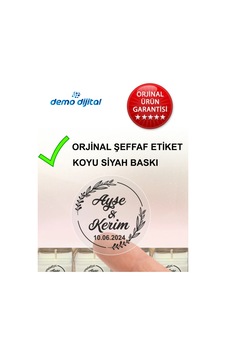 Kişiye Özel Kına-nişan-nikah-düğün Etiket-özel Kesim 70 Adet Şeffaf Sticker...3 Cm Diğer