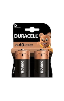Duracell LR20/MN1300 D Büyük Boy Pil 2'li Paket Duracell LR20/MN1300 D Büyük Boy Pil 2'li Paket