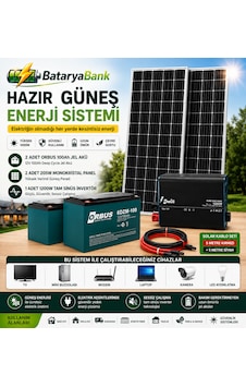 Tv Mini Buzdolabı Modem Laptop Kamera Ve Led Aydınlatma İçin Hazır Güneş Enerji Sistemi