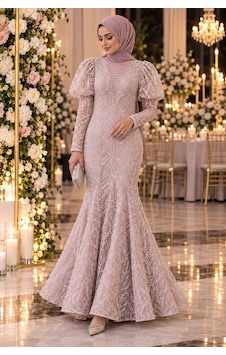 Gül&can Butik Tesettür Abiye Şıklık Ve Zarefet Birarada Pembe