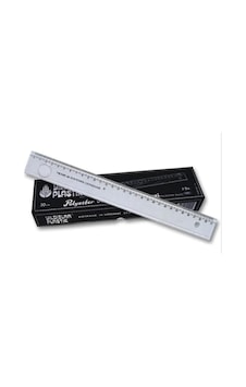 Yıldızlar Mercekli Gri Cetvel 30 Cm No:10 Şeffaf