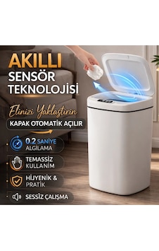 Buğz Sensörlü Çöp Kovası Otomatik Kapak Temassız Diğer