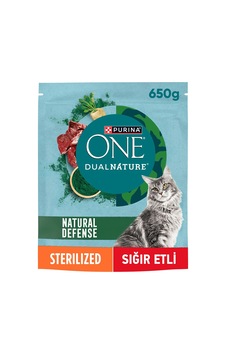 3 Adet Purina One Dual Nature Sığır Etli Kısırlaştırılmış Kedi Maması 650 G 3 Adet Purina One Dual Nature Sığır Etli Kısırlaştırılmış Kedi Maması 650 G