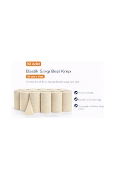 Elastik Sargı Bezi Krep 15 Cm X 4 M 10 Adet Esnek Krep Bandaj Elastik Sargı Bezi Seti Elastik Sargı Bezi Krep 15 Cm X 4 M 10 Adet Esnek Krep Bandaj Elastik Sargı Bezi Seti