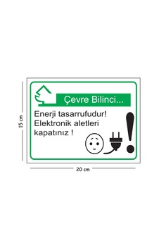 Metal Çevre Bilinci Enerji Tasarrufudur Elektronik Aletleri Kapatınız 15x20 Cm Uyarı İş Güvenliği Metal Çevre Bilinci Enerji Tasarrufudur Elektronik Aletleri Kapatınız 15x20 Cm Uyarı İş Güvenliği